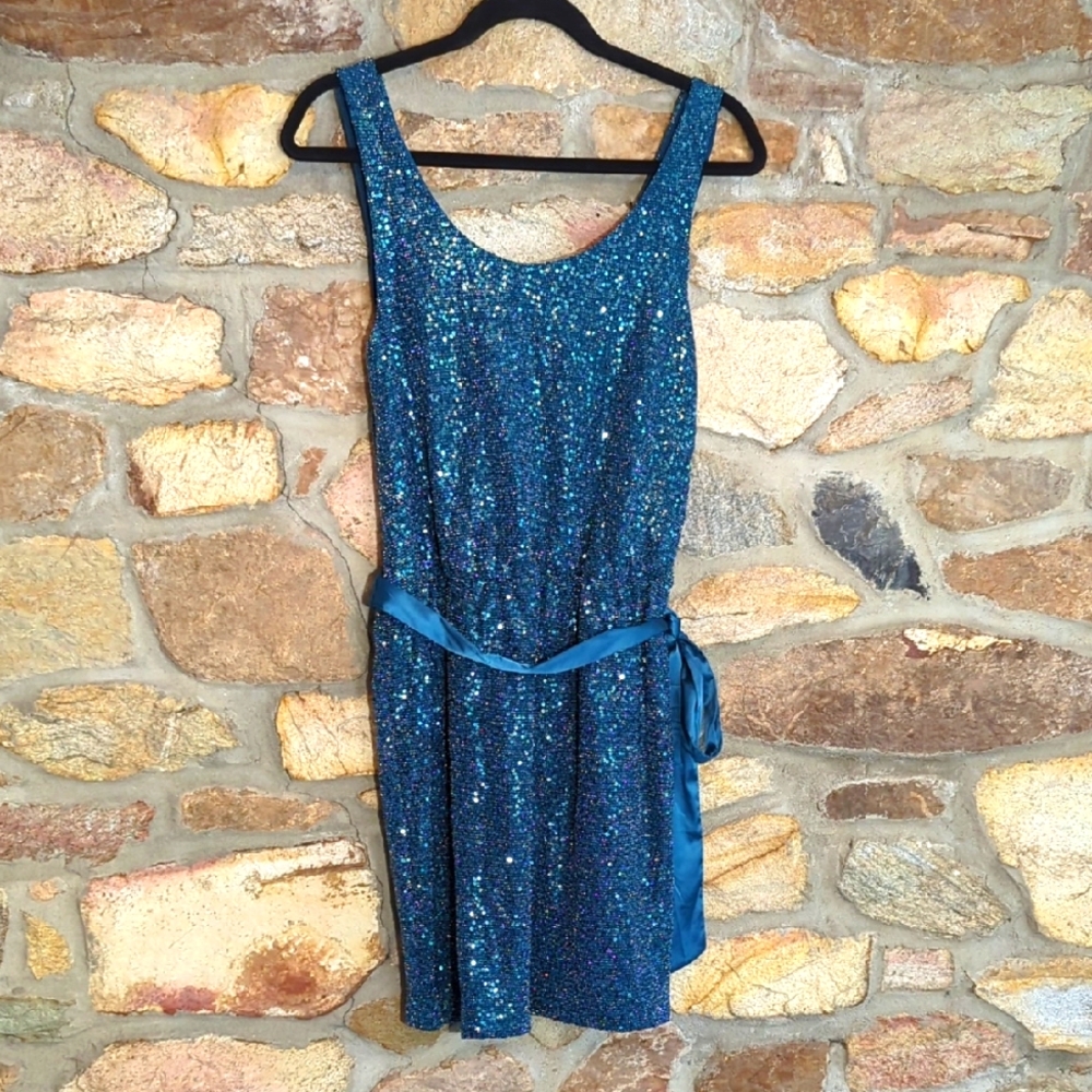 Express Teal Sleeveless Dress